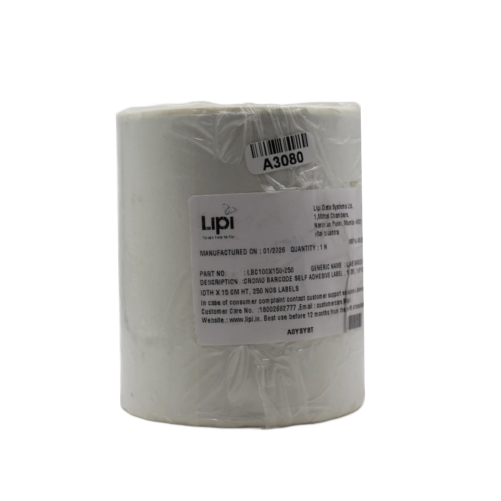 Lipi Thermal Barcode Sticker Roll 100mm x 150mm (250 Label) view 3